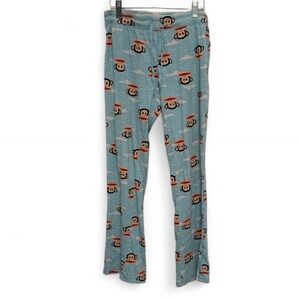Paul Frank Light Blue Logo Graphics Pajama Pants Size XS